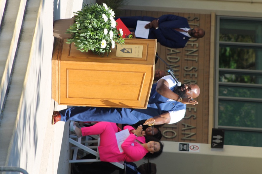 Joe Smith speaking at Grossmont College