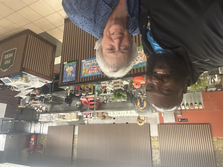 Joe Smith taking a selfie with a longtime Lemon Grove resident