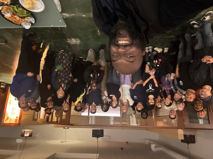Joe Smith with a large group at a local business event