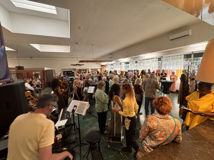 A full room at a community celebration