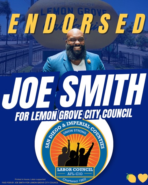 Endorsement from San Diego & Imperial Counties Labor Council, AFL-CIO