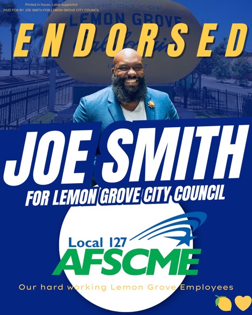 Endorsement from AFSCME Local 127, Lemon Grove City Employees