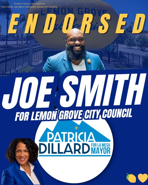 Endorsement from Patricia Dillard, La Mesa Mayor